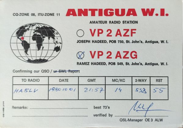 My QSL cards for DXCC
